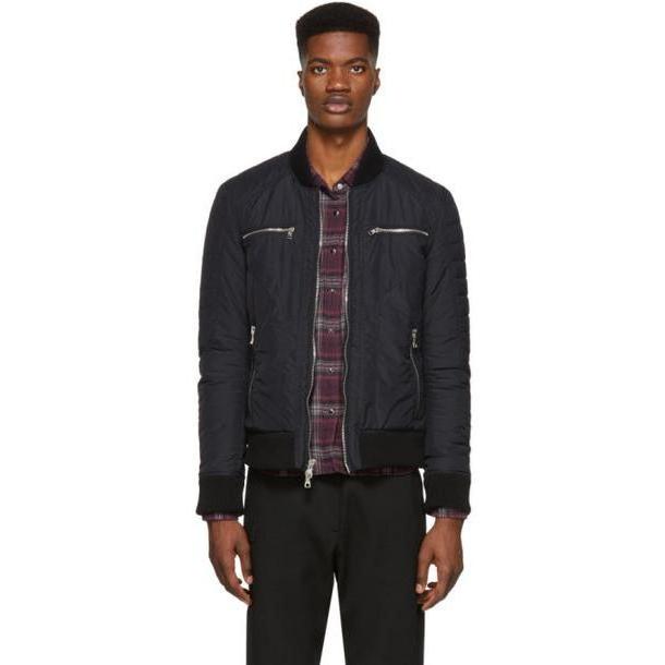 Balmain Black Print Teddy Bomber Jacket cover image