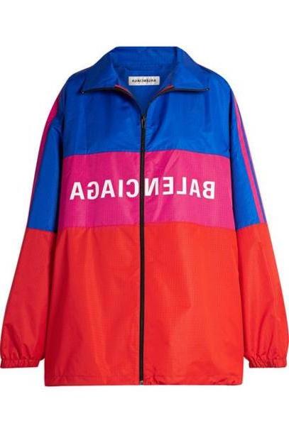 Balenciaga - Oversized Printed Color-block Ripstop Jacket - Multi cover image