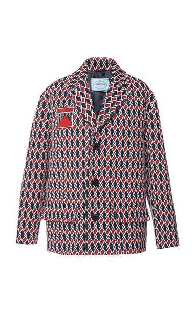 Prada Embroidered Jacquard Jacket in print cover image