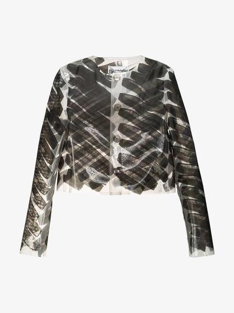 Moschino Brushstroke-print PVC jacket cover image