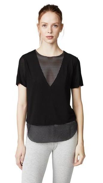 KORAL ACTIVEWEAR Double Layer Tee in black cover image