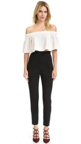 Black Halo Varla 2 Piece Jumpsuit - Porcelain/Black cover image