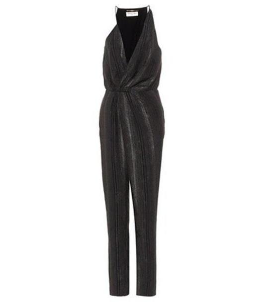 Saint Laurent Silk-blend jumpsuit in black cover image