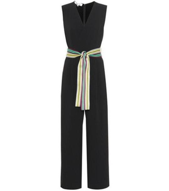 Diane von Furstenberg Belted faux-wrap jumpsuit in black cover image