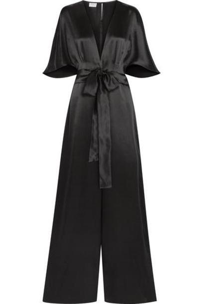Cami NYC - The Keri Twist-front Silk-charmeuse Jumpsuit - Black cover image