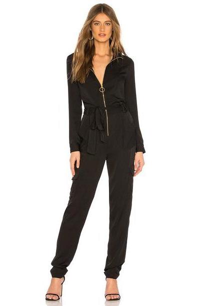 MILLY Utility Jumpsuit in black cover image
