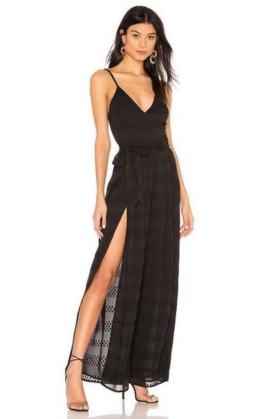 superdown Dillon Open Leg Jumpsuit in black cover image