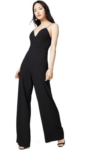 alice + olivia alice + olivia Lina Deep Sweetheart Jumpsuit in black cover image