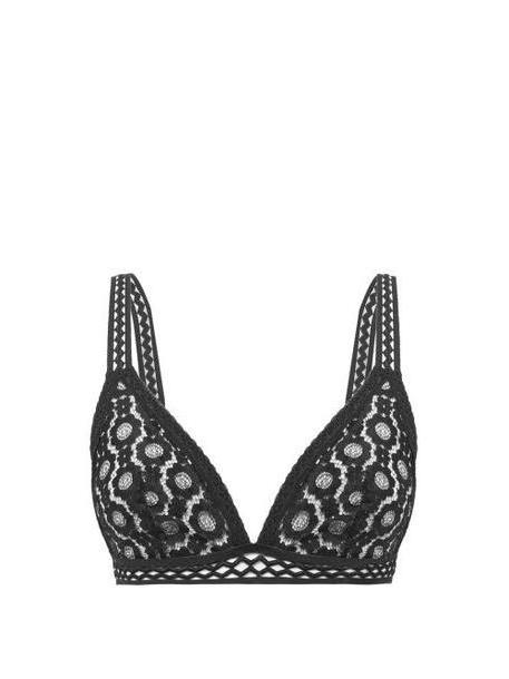 Stella Mccartney Lingerie - Mia Remembering Floral Lace Soft Cup Bra - Womens - Black cover image