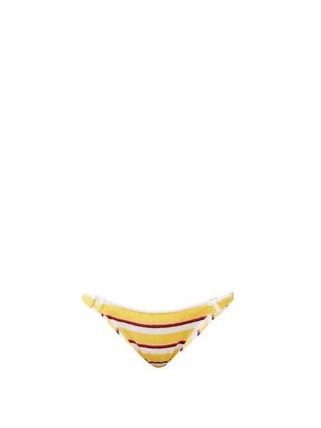 Solid & Striped - The Tilda Ring Terry Towelling Bikini Briefs - Womens - Yellow Stripe cover image