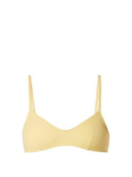 Solid & Striped - The Cora Triangle Bikini Top - Womens - Light Yellow cover image