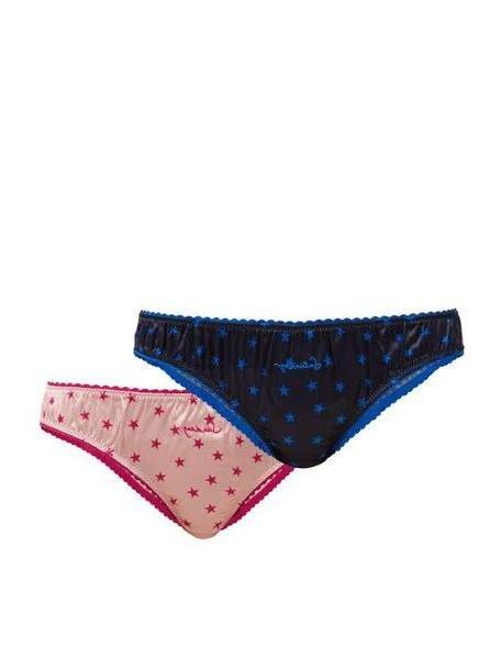 Stella Mccartney Lingerie - Set Of 2 Knickers Of The Weekend Briefs - Womens - Pink Navy cover image