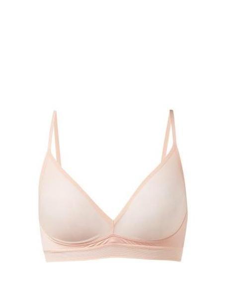Stella Mccartney Lingerie - Grace Glowing Mesh Triangle Bra - Womens - Light Pink cover image