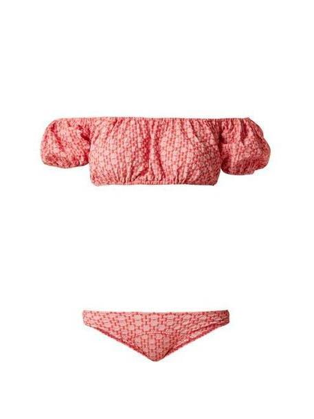 Lisa Marie Fernandez - Leandra Seersucker Bikini - Womens - Red Multi cover image
