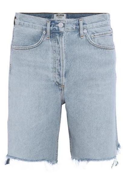 AGOLDE - '90s Distressed Denim Shorts - Light denim cover image
