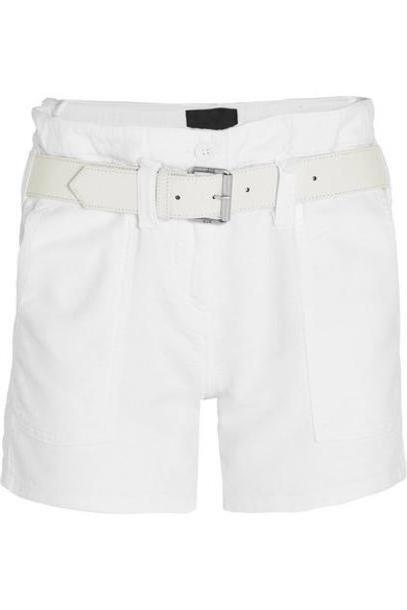 RtA - Saint Belted Denim Shorts - White cover image