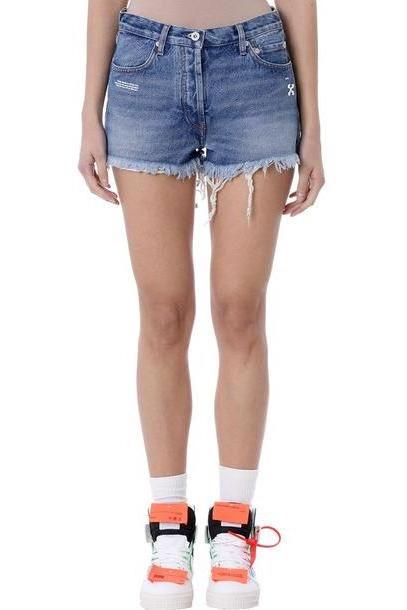 Off-White Frayed Edge Denim Shorts cover image