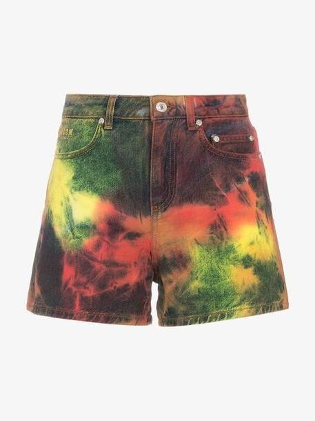 MSGM tie dye denim shorts cover image