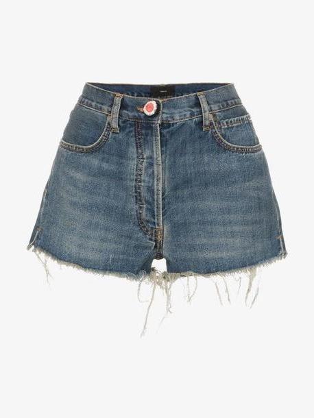 Alanui crochet pocket denim shorts cover image