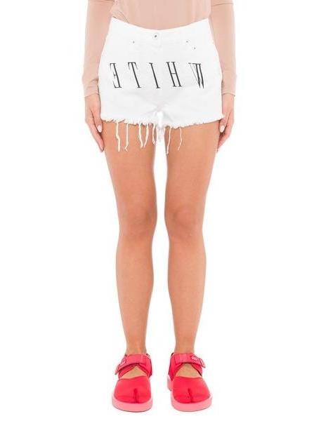 Off-white Logo Distressed Denim Shorts cover image