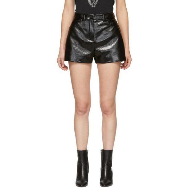 Saint Laurent Black Vinyl Shorts cover image