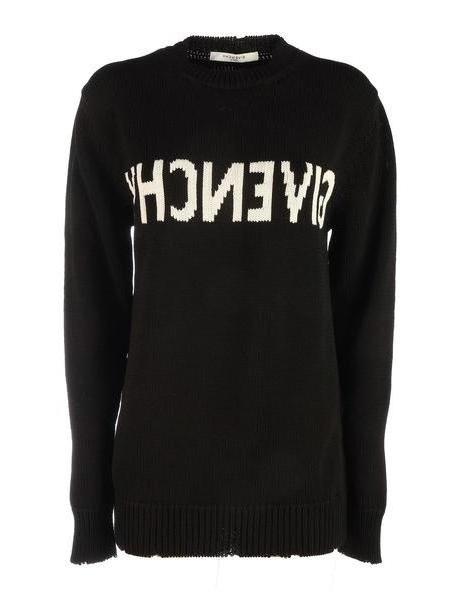 Givenchy *sweater With Logo In The Middle/maglia Jacquard in black / white cover image