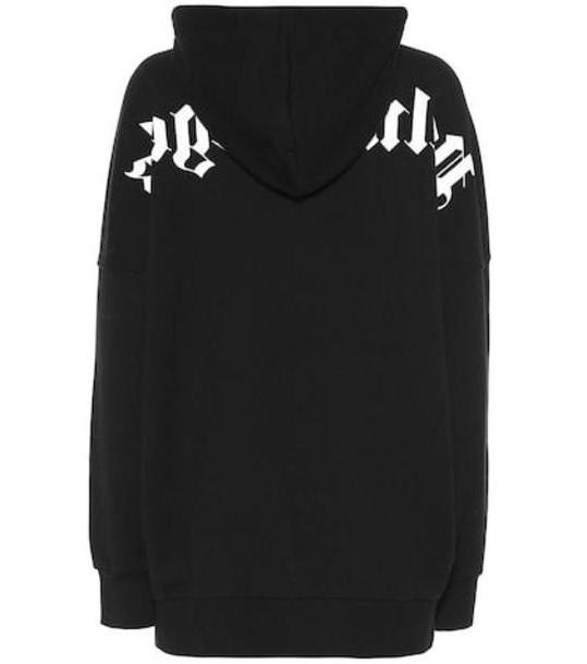 Palm Angels Logo cotton hoodie in black cover image