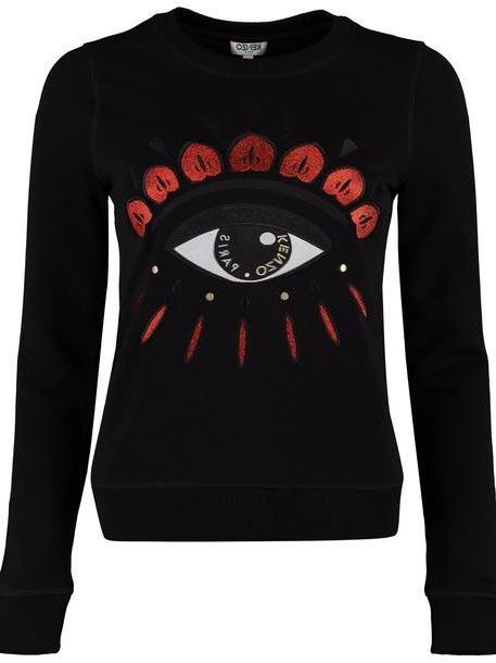 Kenzo Kenzo Eye Embroidery Cotton Sweatshirt in black cover image