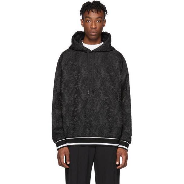 Dolce and Gabbana Dolce & Gabbana Black Embroidered Hoodie cover image