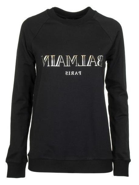Balmain Printed Logo Sweatshirt in black cover image