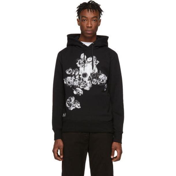 Alexander McQueen Black Embroidered Hoodie cover image