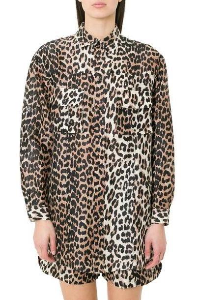 Ganni Cedar Leopard Printed Shirt cover image