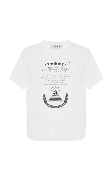 Proenza Schouler PSWL Worn in Baby Tee in black / white cover image