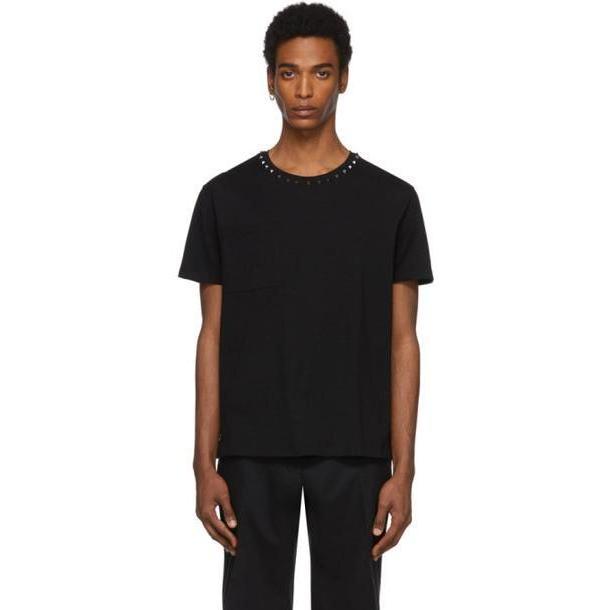 Valentino Black Collar Rockstud T-Shirt cover image