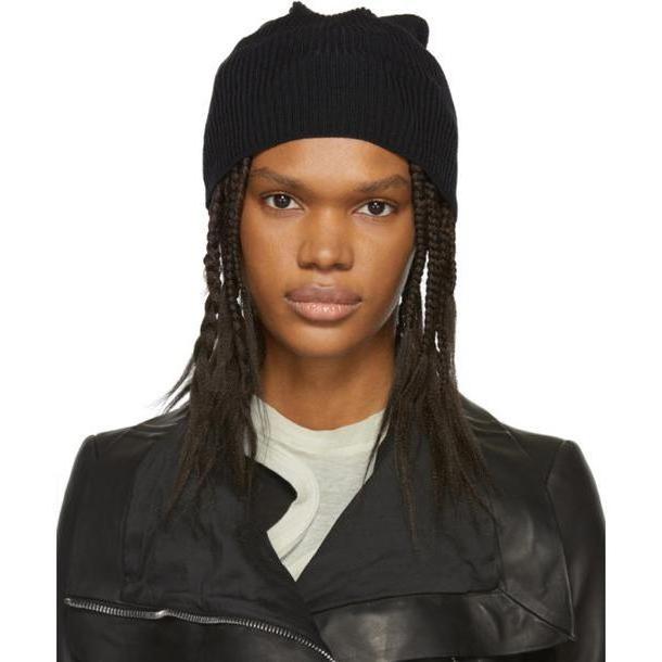 Rick Owens Black Medium Wool Beanie cover image