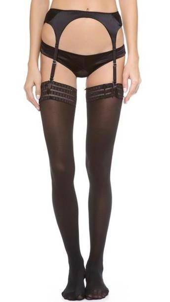 Fleur Du Mal Bullet Satin Garter Belt - Black cover image