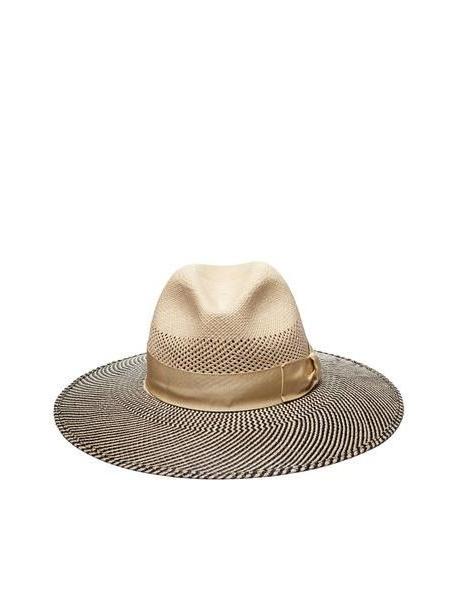 Borsalino Striped Sun Hat in nero cover image
