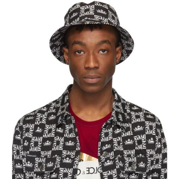 Dolce and Gabbana Dolce & Gabbana Black & White Crown Hat cover image