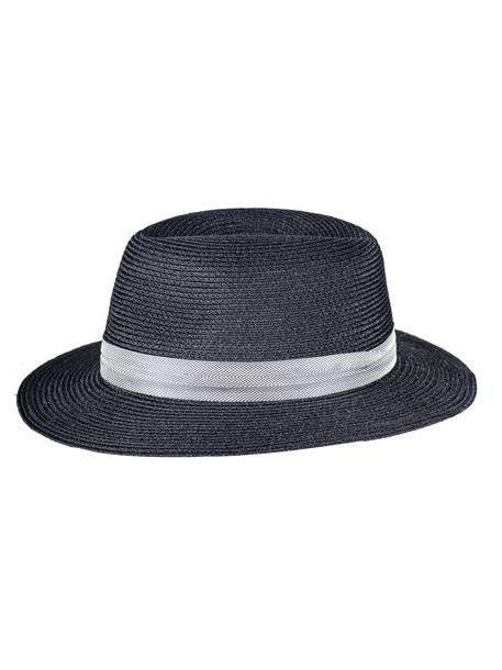 Maison Michel Woven Band Hat in black cover image