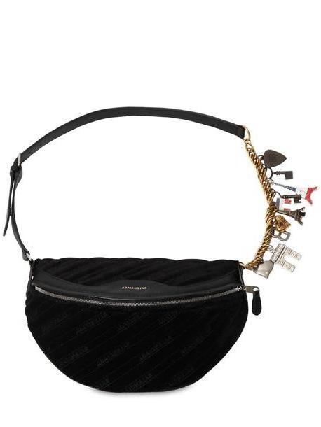 BALENCIAGA Velvet Belt Pack in black cover image