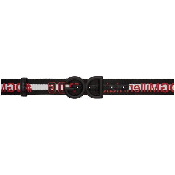 Dolce and Gabbana Dolce & Gabbana Black & White Millennials Logo Belt cover image