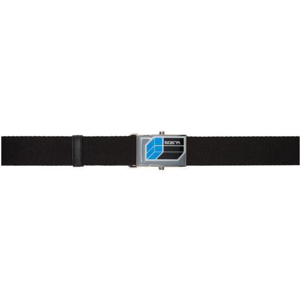 Prada Black Cube Logo Belt cover image