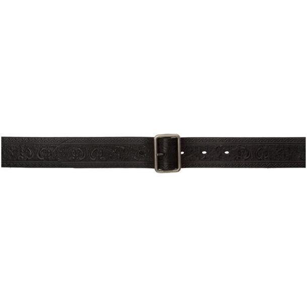 Saint Laurent Black Folk Embossed Belt cover image