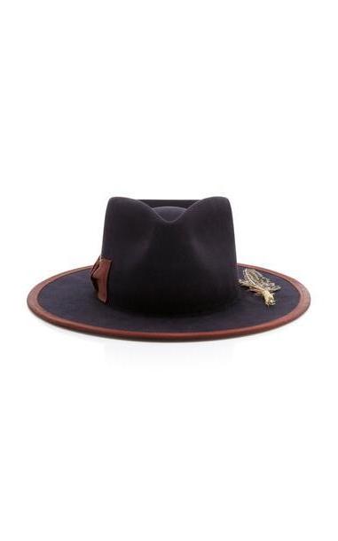 Nick Fouquet Cuba Tornado Feather-Embellished Fedora in black cover image