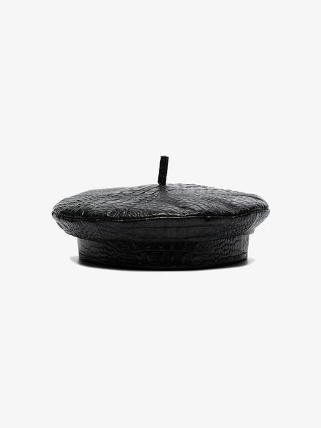 Ruslan Baginskiy black animal-effect leather beret cover image