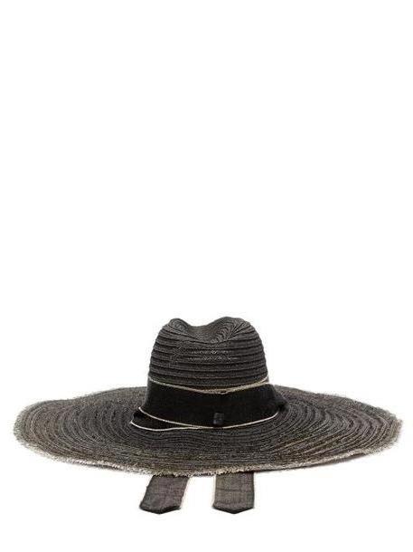 Filù Hats - Mauritius Raw Edged Straw Hat - Womens - Black cover image