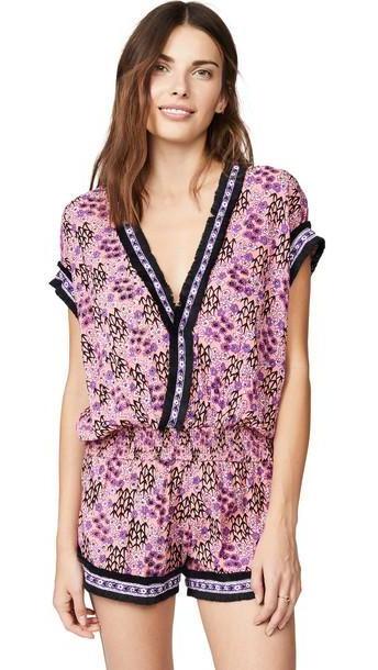 Poupette St Barth Amora Swim Romper in pink cover image