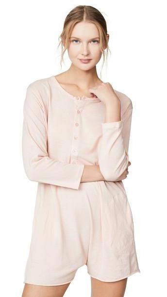 THE GREAT. THE GREAT. Henley Romper in rose cover image